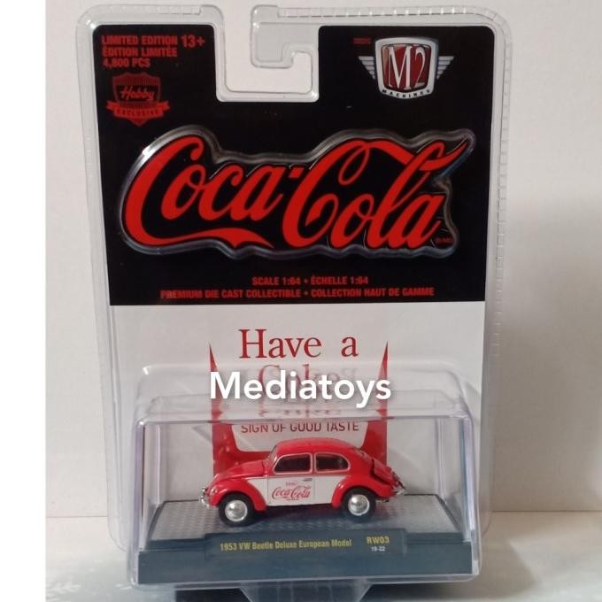 diecast m2 coca cola vw beetle deluxe european model 1953