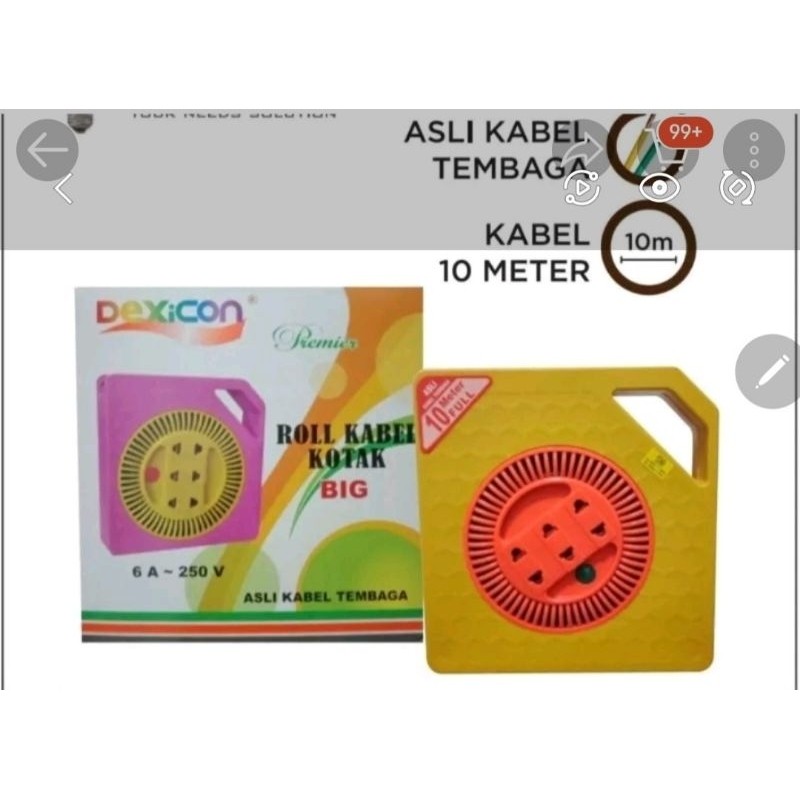 DEXICON Kabel Roll Kotak 7,5m 5m / kabel roll mini / box kabel / roll kabel kecil / kabel olor