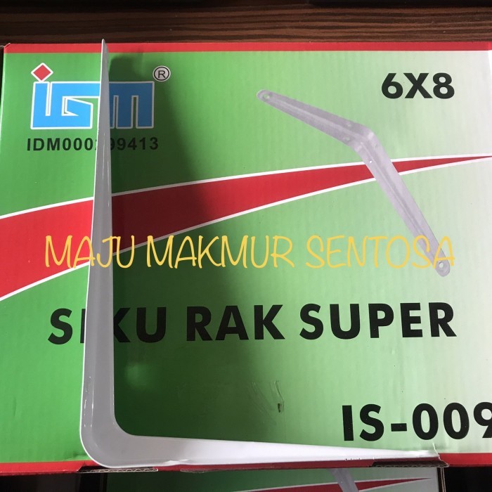 Siku Rak Igm Putih 6*8/Penyanyga Rak Lemari /Penyanyga Meja /Siku Beng