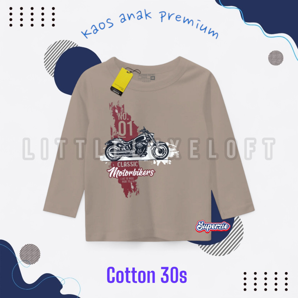 Part 281 Kaos Anak Lengan Panjang Lakilaki 1 2 3 4 5 6 7 8 Tahun Kendaraan Motor Baju Anak Panjang L