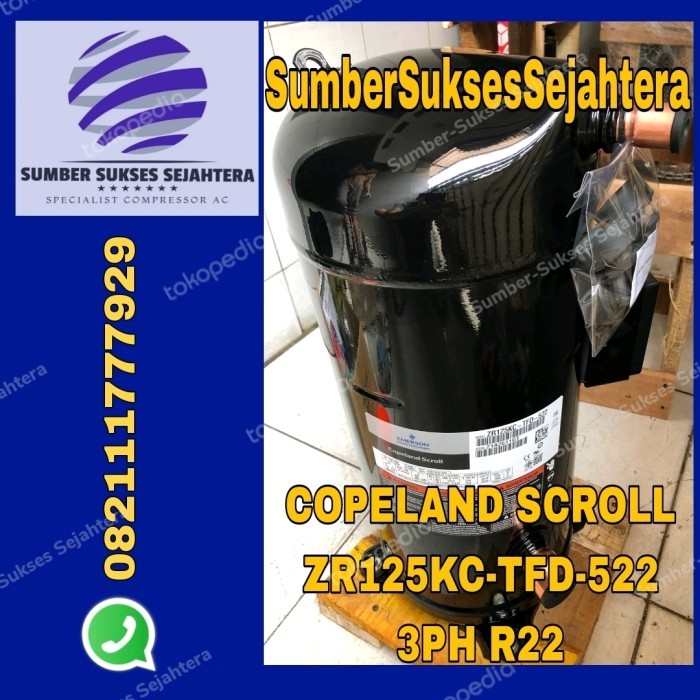 Berkualitas Compressor Copeland Scroll Zr125/Zr125Kc/Zr125Kc-Tfd-522