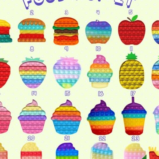 READY STO Fidget Pop It Ice Cream Nanas Tiktok Sensory Toys Mainan