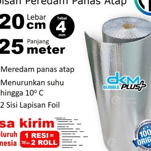 Bubble Alumunium Foil 120Cm X 25M Insulation Foil Peredam Panas Atap