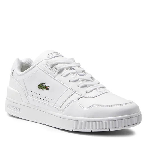 Baru Sepatu Sneakers Wanita Lacoste T-Clip Leather Trainers White (745Sfa0090) Original Kekinian