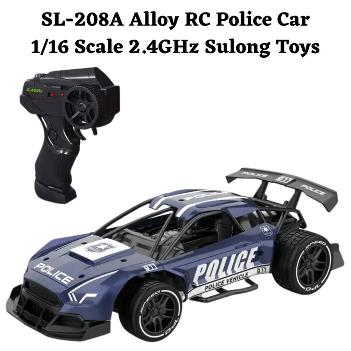 Terlaris Sl-208A Alloy Rc Police Car 1/16 Scale Sulong Toys / Mainan Hobi / Rc