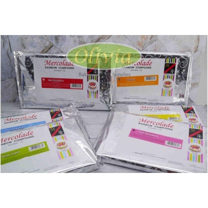 

Mercolade Rainbow Compound Varian Rasa / Cokelat Batang 1 Kg - pink strawberry
