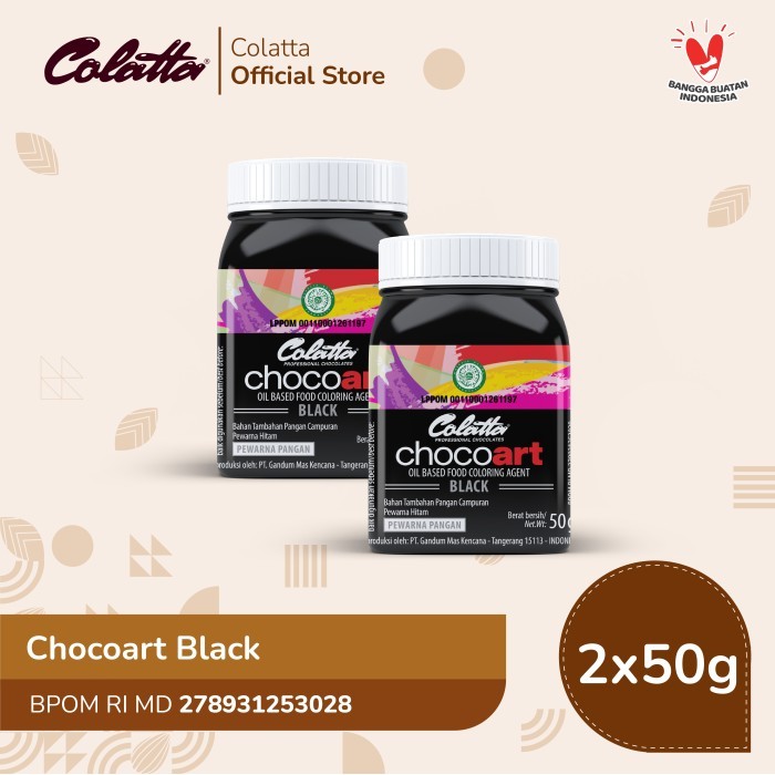

Bundling Colatta Chocoart Halloween Black -Pewarna Makanan 50g - Isi 2