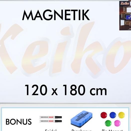 

Papan Tulis Whiteboard Gantung Magnet Single Face Keiko 120 X 180 Cm