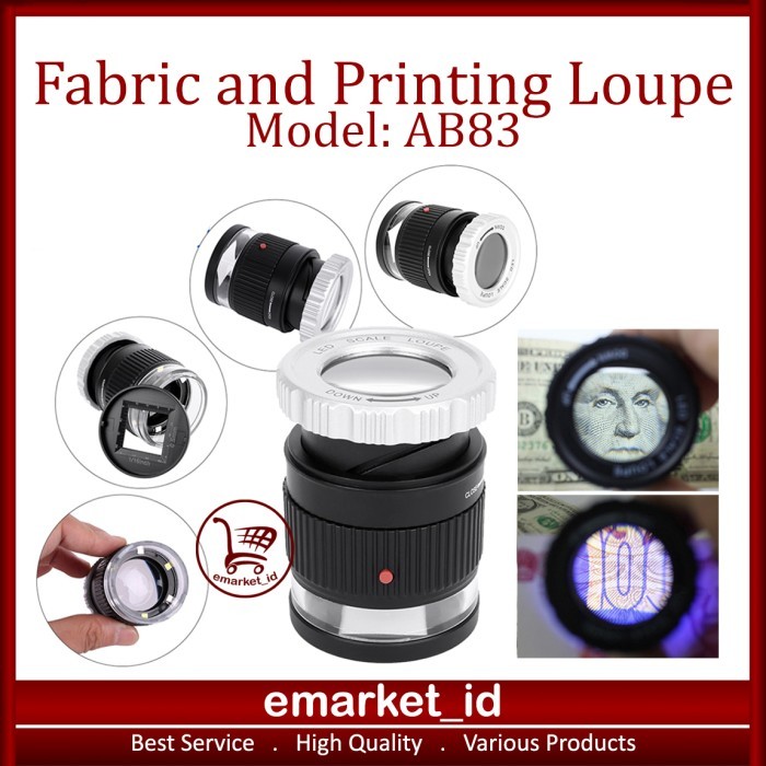 

Ready Kaca Pembesar Kain dan Percetakan AB83 / Fabric and Printing Loupe