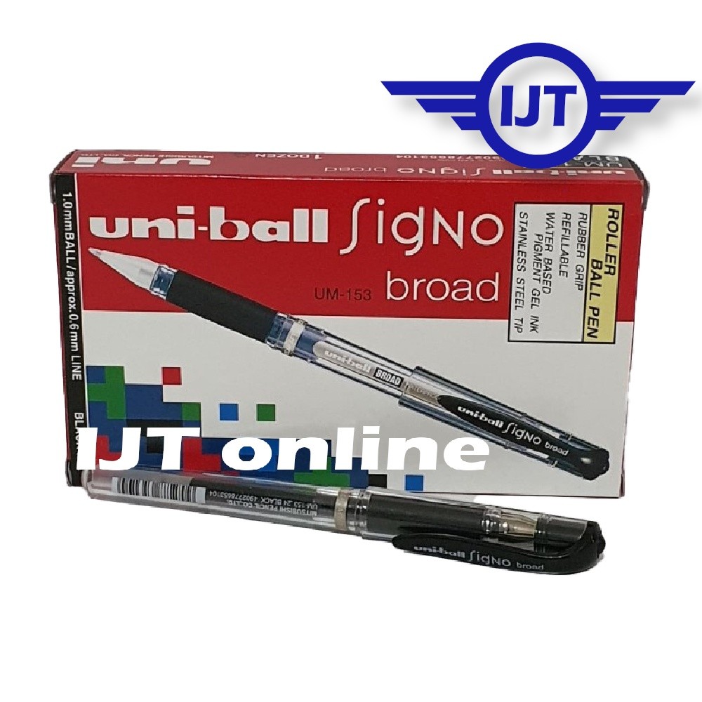 

Uni-ball Signo Broad UM-153 Pena Gel 1.0Mm Uniball UM153 UM 153 Pena Tanda Tangan UMR10 UMR-10 UMR 10 Isi Ulang Basah Hitam |C7763599|