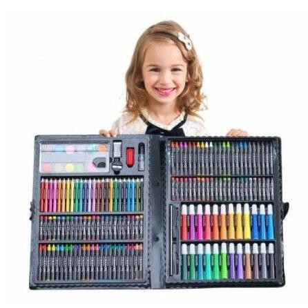 

8.8 Gstar150Pcs Lukisan Kotak Gambar Pena Set Anak Hadiah Cat Air Pena, Paket Alat Melukis Crayon Set Garansi