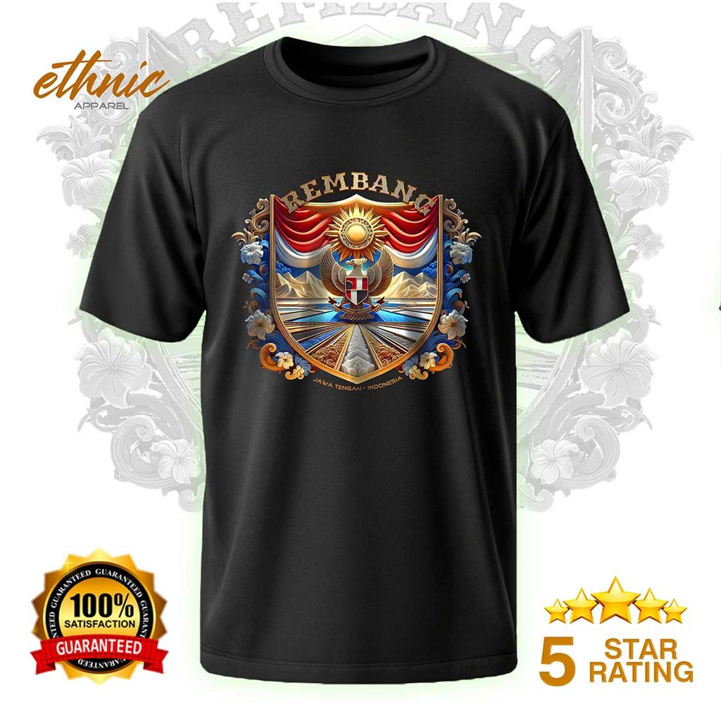 T-shirt Kaos Distro REMBANG - JAWA TENGAH - Premium Quality - RBGX3