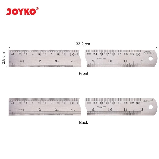 

Ruler / Penggaris Besi Joyko 30 Cm RL-ST30