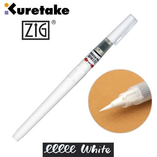 

Ba Kuretake Zig Cartoonist Brush Pen - White Ink