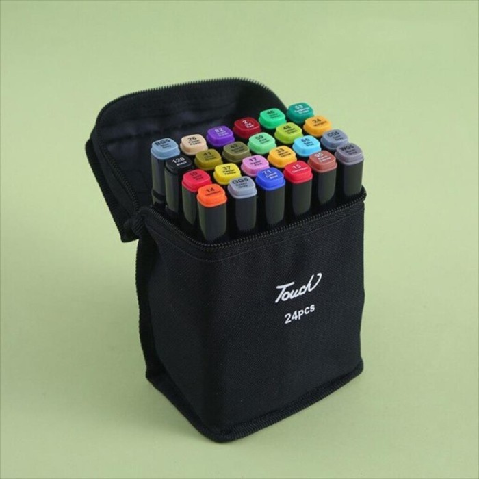 

Ba Spidol Warna Warni Hobi Gambar Art Brush Pen Art Marker Set 24 Color