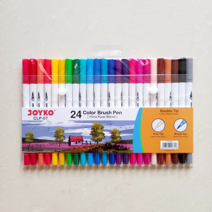 

Ba [ Set ] Spidol Color Brush Pen / Pena Kuas Joyko Clp-07 / 24 Warna