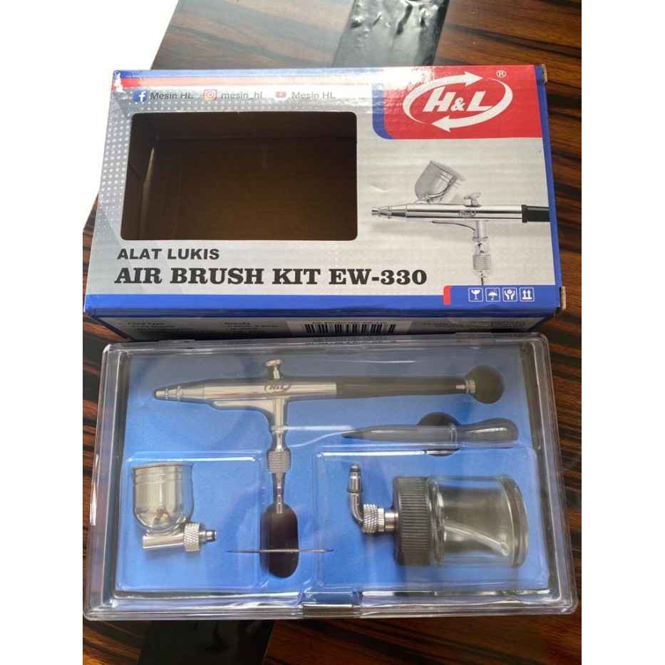 

Ba Hl Ew330 Air Brush Kit Pen Spray Gun Dual Dua Cup 0.3 Mm