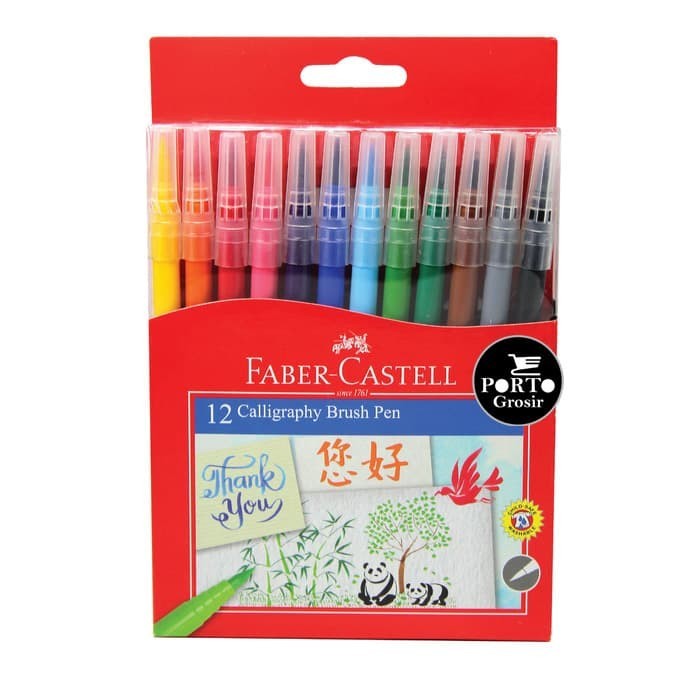 

Ba Faber-Castell Calligraphy Brush Pen Set 12 Kuas Kaligrafi Lettering