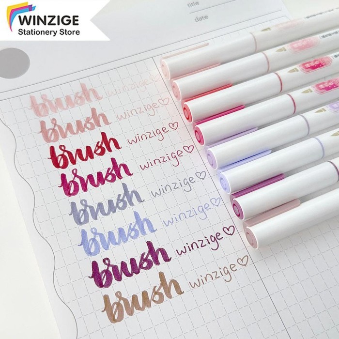 

Ba Winzige 4 Pcs Brush Pen Aesthetic Calligraphy Pen Dual Tip Brush