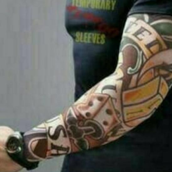 Manset Tangan Pria Tato Arm Slevee Tatto Lengan Manset Motor 1 Lusin