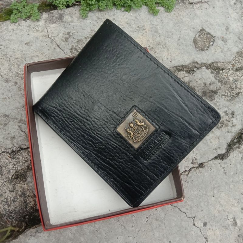 BERAGAM (COD) DOMPET PRIA KULIT LIPAT CHECKERS, DOMPET PRIA KULIT GARUT_FREE BOX H5