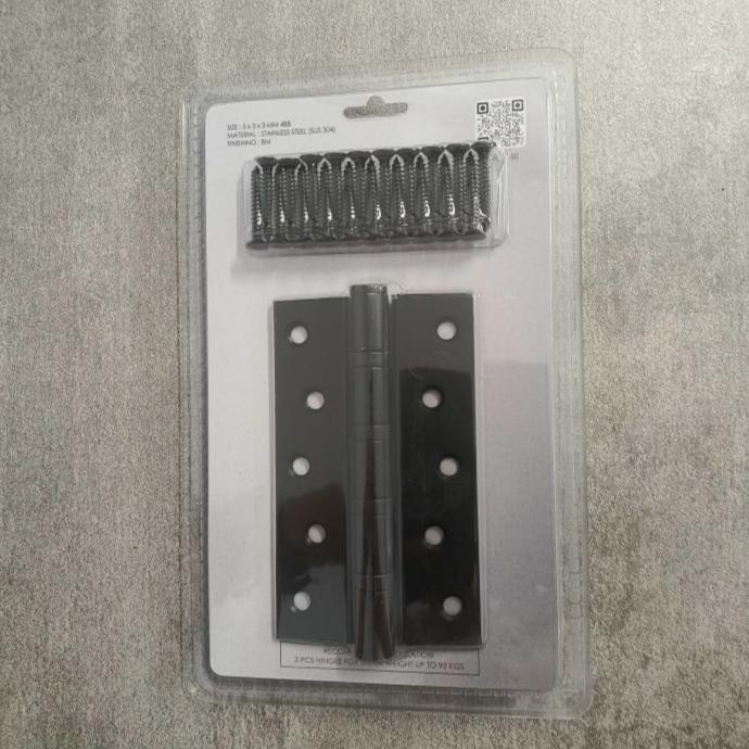 Engsel SES/Eco/5"3"3mm4BB/Hitam/Black/Engsel Pintu SES Hitam