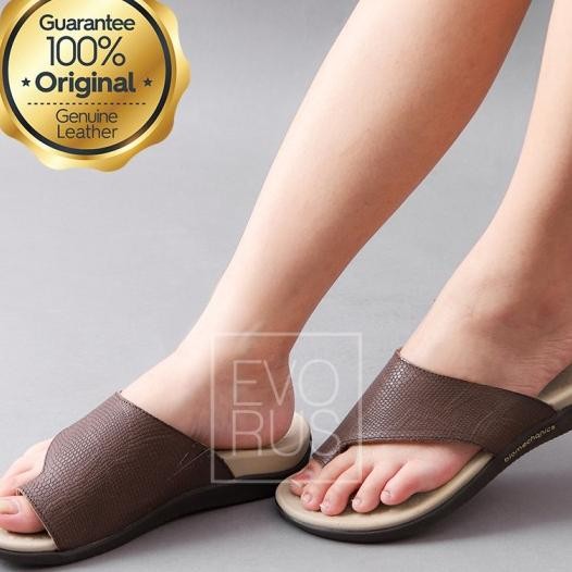 Scholl Arch Support Sandal Brc7 Genuine Leather Kulit