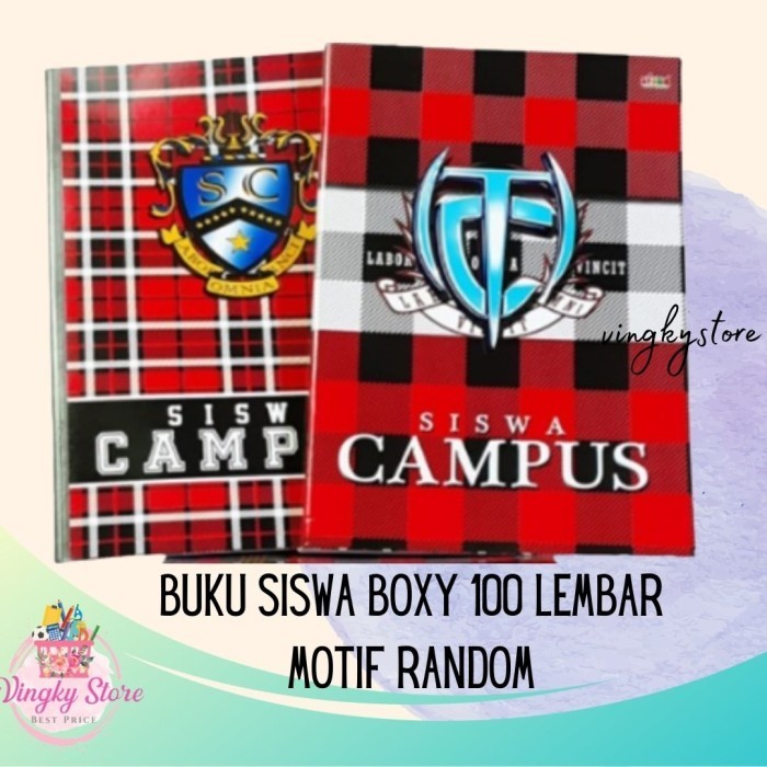 

Sale Buku Tulis Siswa Campus / Boxy 100 Lembar 1 Pak Isi 5 Pc