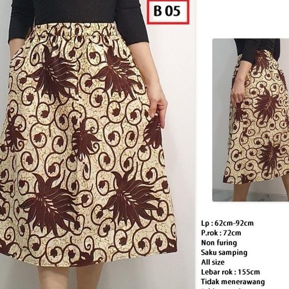 Bawahan Batik Rok Lebar Batik 7/8 Bella