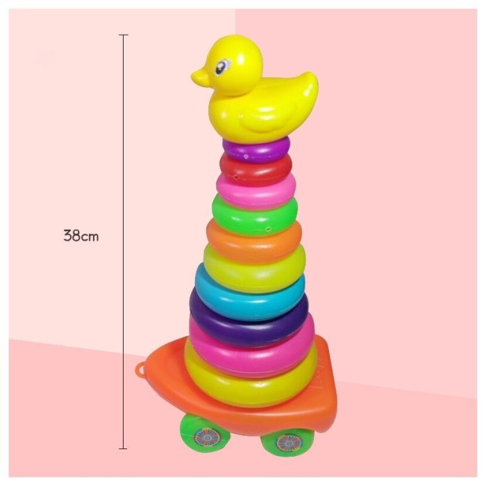 Jona Mainan Ring Donat 12 Susun Jumbo Pake Roda