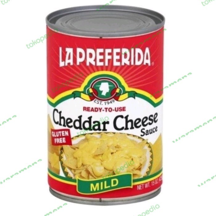 

Dijual!!! La Preferida Cheddar Cheese Sauce Mild Gluten Free 425 Gr