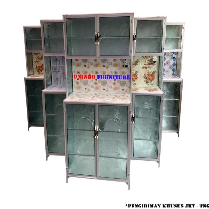 Terlaris Rak Piring Lemari Dapur Aluminium Mini 2 Pintu Yusianher