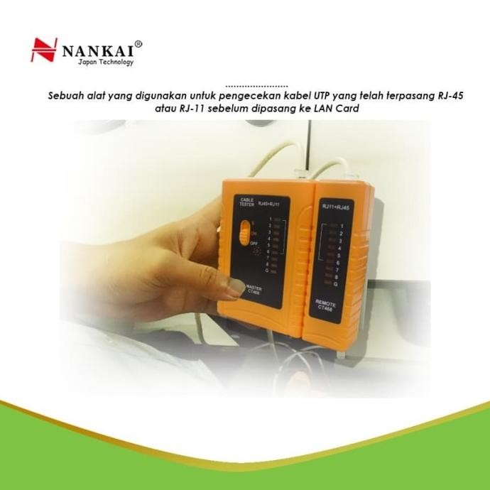 Tester Kabel Lan / Telfon Rj 45 & Rj 11 Nankai