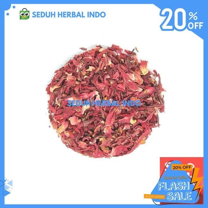 

TEH BUNGA ROSELLA MERAH SERPIH / RED ROSELLE FLOWER TEA FLAKES 10 GRAM