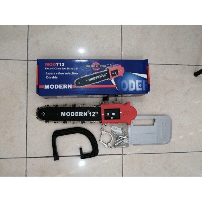 Mesin Mini Gergaji Potong Chain Saw Modern 12 Inch Gratis Ongkir