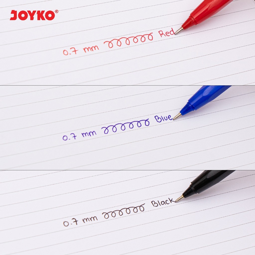 

Joyko Ball Pen Black Blue Red Pena Pulpen Joyko Bp-387 Hitam Biru Merah Haruto Z Box Lusin [12Pcs]