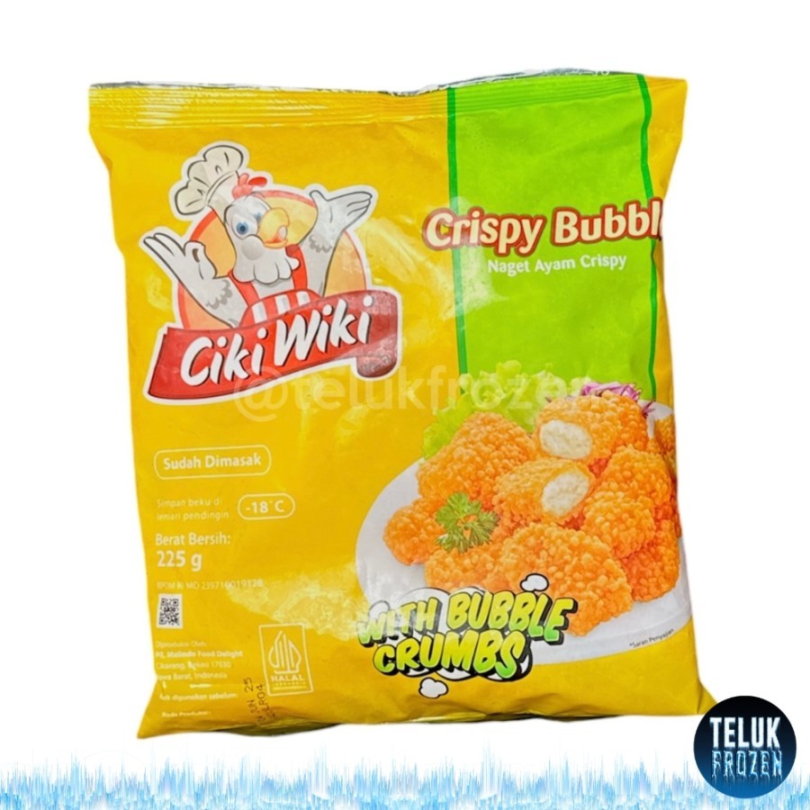 

Ciki wiki crispy bubble crumbs 225gr 225 g gram naget ayam krispi chicken nugget halal daging olahan nuget enak murah gurih