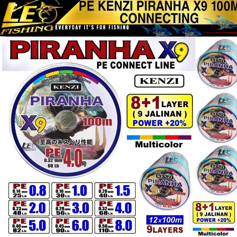 Terbaru Pe Kenzi Piranha X9 Panjang 100M Connecting 0.8 1.0 2.0 3.0 4.0 5.0 6.0 8.0 Panjang 100M Mul