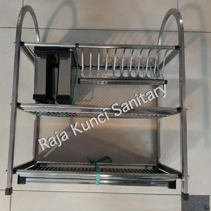 Rak Piring Knockers WDJ 750 Stainless SUS 304/Rak Piring Kombinasi