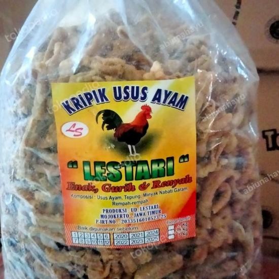 

Kripik Usus Ayam Lestari 2Kg (Enak, Gurih & Renyah)