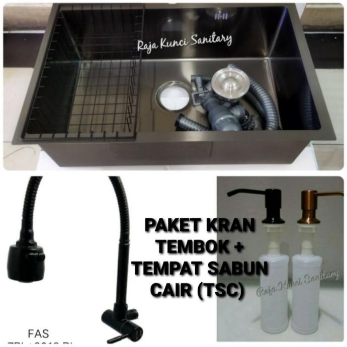 Kitchen Sink/Bolzano/ONAN/Golden Hand/VALPRA/7050/Black/Hitam/Stainles