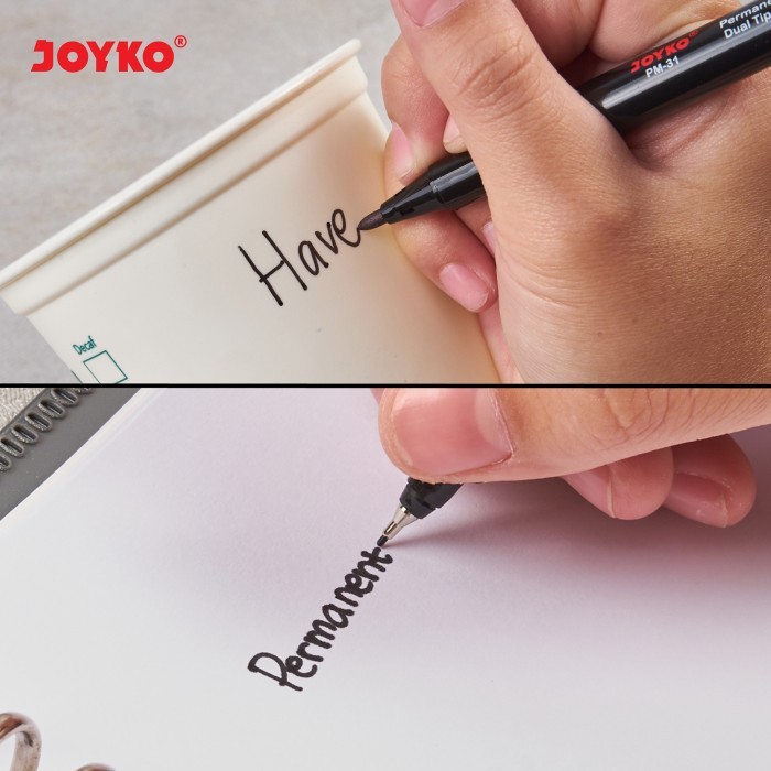

NEW SERIES JOYKO PERMANENT MARKER SPIDOL PERMANEN DUAL TIP ORIGINAL QUALITY