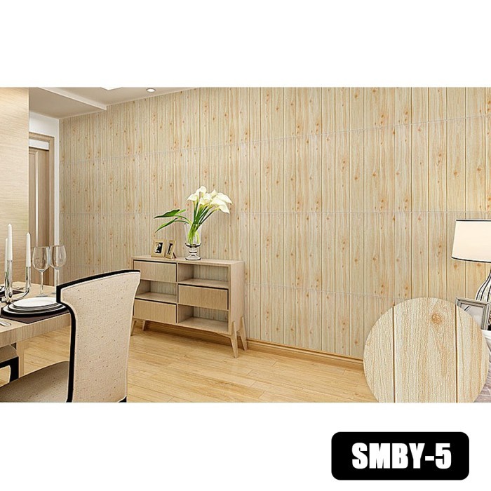 WALLPAPER 3D FOAM / WALLFOAM DINDING 3D MOTIF FOAM KAYU HIGH QUALITY ORIGINAL QUALITY