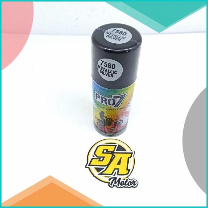 PILOX PYLOX CAT SEMPROT PRO7 WARNA SILVER METALIK KECIL 150 ML 140BZ4