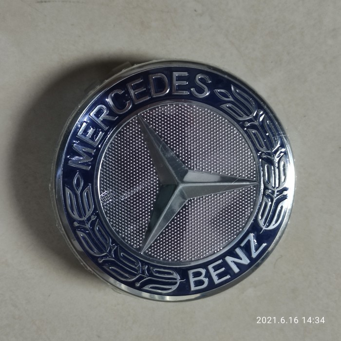 SATU BUAH TUTUP DOP VELG MERCY MERCEDES BENZ LIS BIRU HEMAT