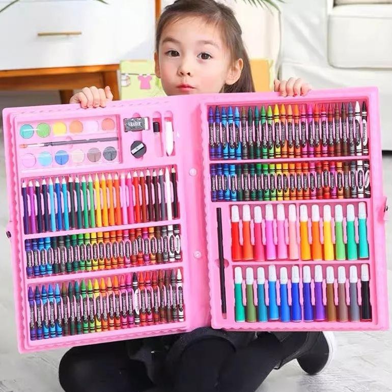 

ss-64 Crayon Set 150 Pcs Pensil Warna Lengkap Alat Lukis Anak Crayon Anti Air Berkualitas
