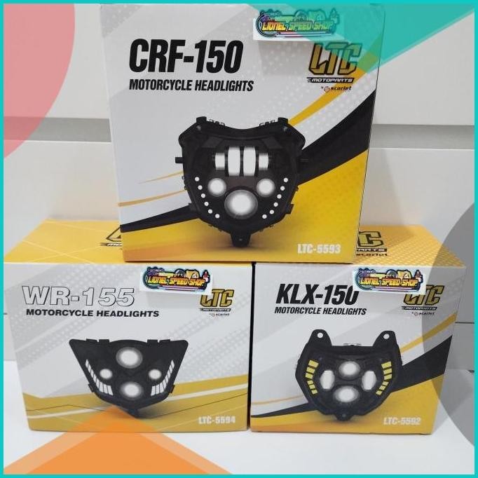 LAMPU DEPAN REFLEKTOR HEAD LAMP LED DAYMAKER PNP KLX CRF D TRACKER WR