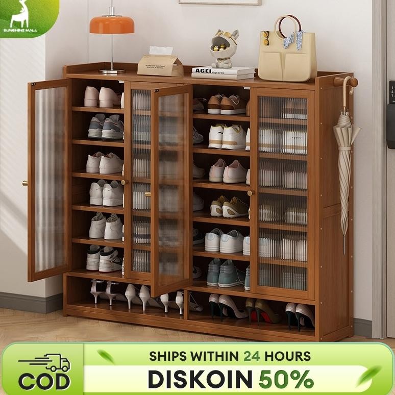 Lemari Sepatu Tekstur Lemari Sepatu Bertumpuk Lemari Sepatu Multifungsi Gaya Minimalis Modern