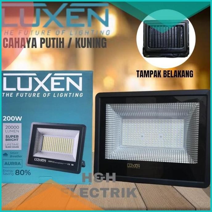LUXEN AURRA Lampu Sorot Led Flood Light 200W 200 Watt Super Terang SN