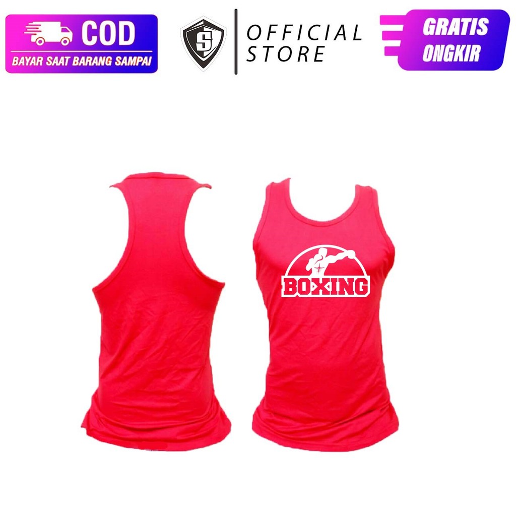 Singlet Olahraga Pria Boxing Petinju Spandex